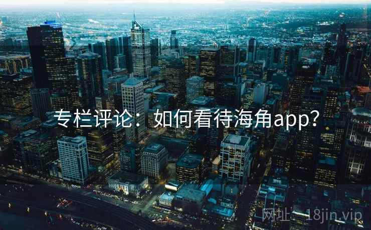 专栏评论:如何看待海角app?