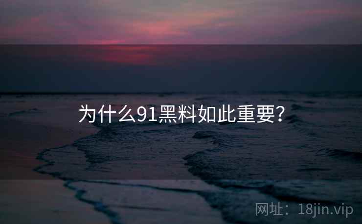 为什么91黑料如此重要?