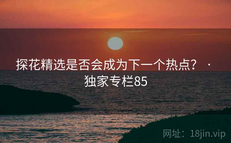 探花精选是否会成为下一个热点? · 独家专栏85 探花精选是否会成为下一个热点? · 独家专栏85