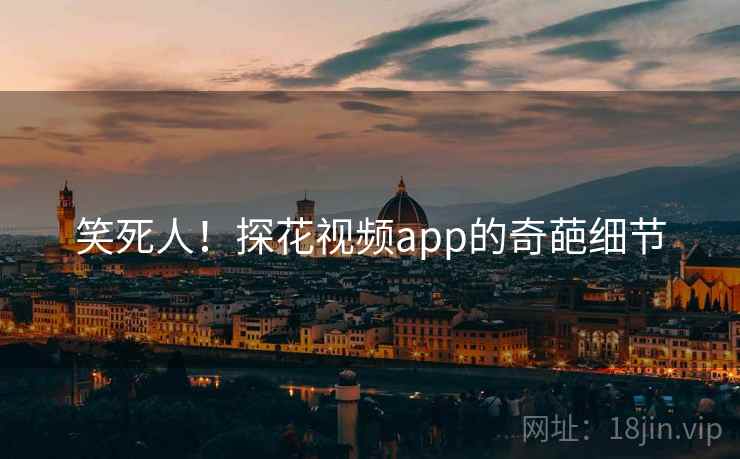 笑死人!探花视频app的奇葩细节 笑死人!探花视频app的奇葩细节