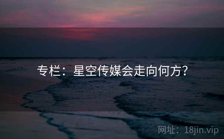 专栏:星空传媒会走向何方?